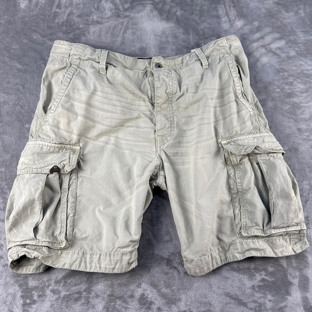 Replay Cargo Shorts Mens 34 M9440.000.80540 Khaki Utility Combat Cotton EUC